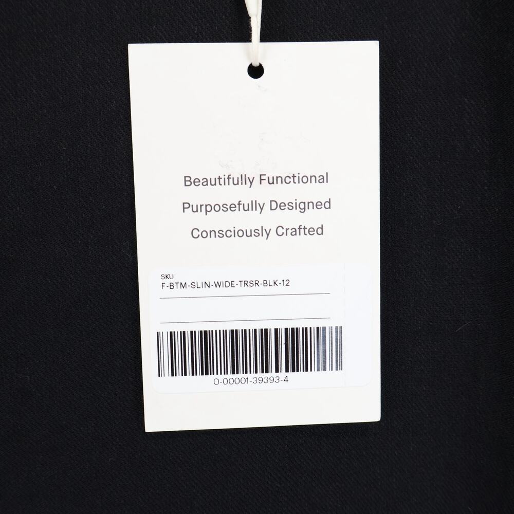 NWT Everlane The Wide-Leg High-Rise Trouser Pant In Stretch Linen Black Size 12 - Picture 11 of 11